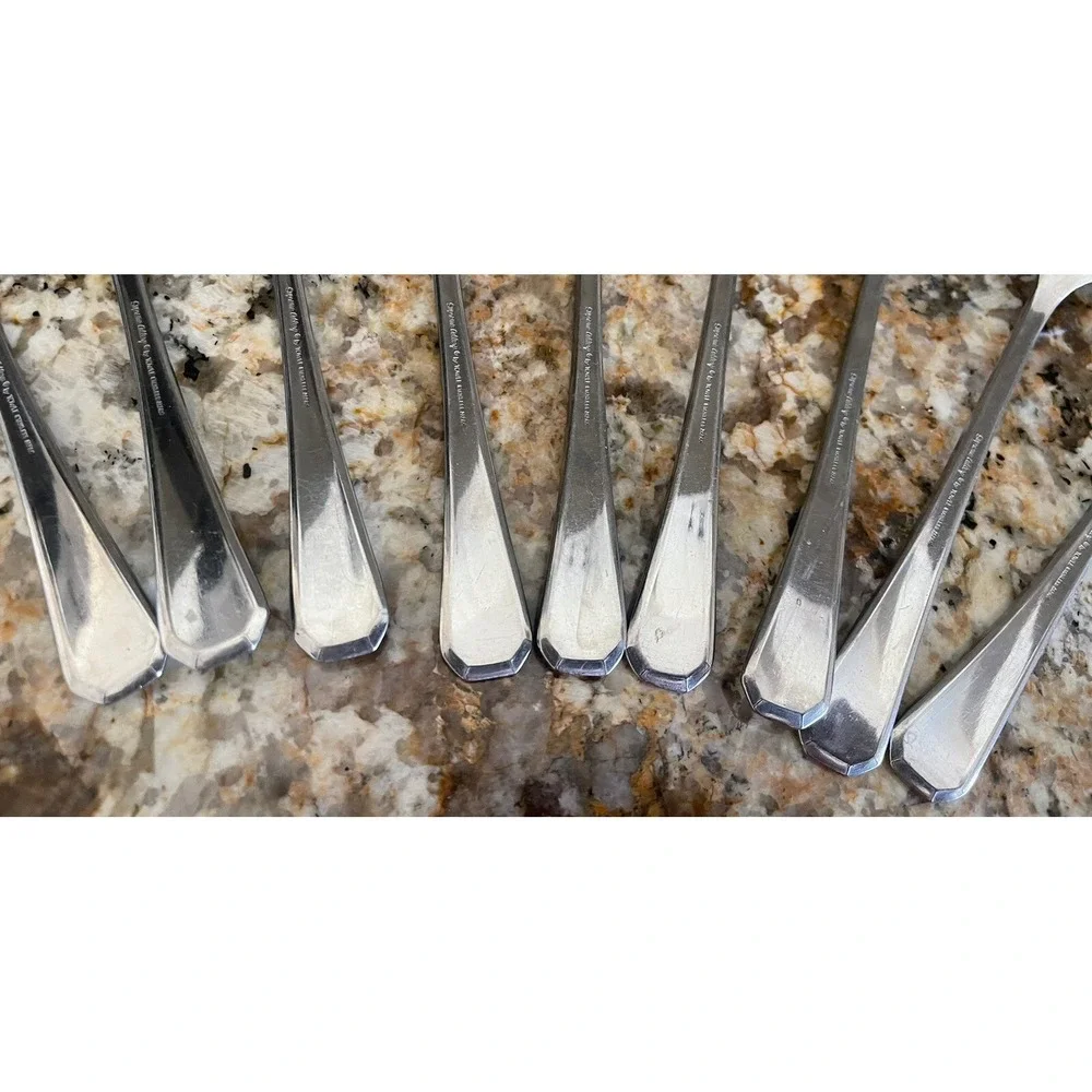 Lot of 9 Supreme Cutlery By Towel Serving Spoon  Stainless Japan